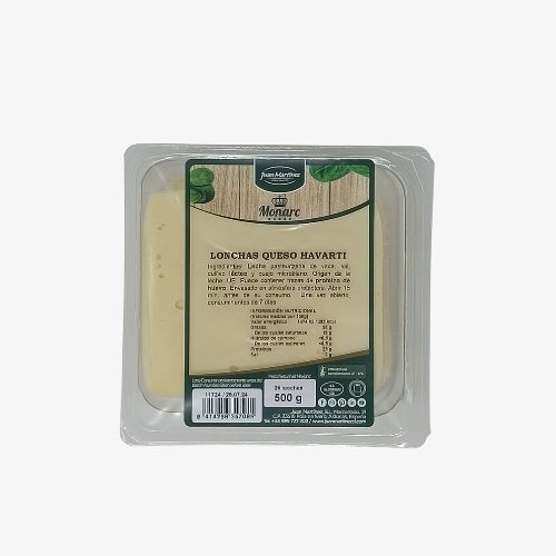 Lonchas queso Havarti